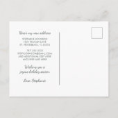 Kute Penguin Beach Scene Palm Tree Holiday Movemen Aankondigingskaart (Achterkant)