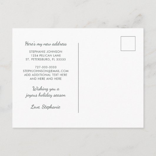 Kute Penguin Beach Scene Palm Tree Holiday Movemen Aankondigingskaart (Achterkant)