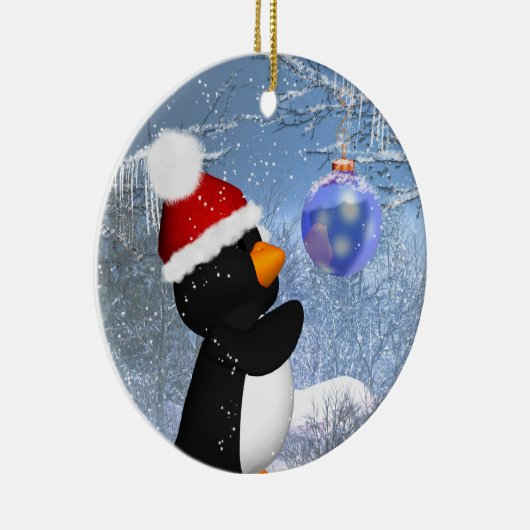 Kute Penguin Tree Ornament - Kerstversiering (Rechts)