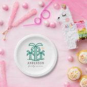 Kute Personalized Beach Family Reunion Papieren Bordje (Feest)