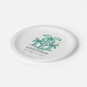 Kute Personalized Beach Family Reunion Papieren Bordje (Gekanteld)