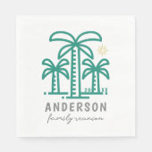 Kute Personalized Beach Family Reunion Servet (Voorkant)