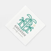 Kute Personalized Beach Family Reunion Servet (Hoek)