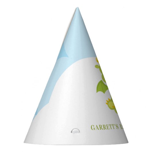 Kute Personalized Boy Dragon 1st Birthday Feesthoedjes (Links)