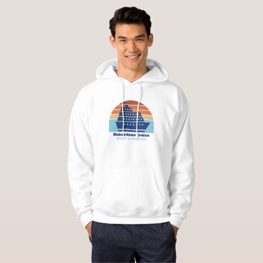 Kute Personalized Cruise Family Trip Sunset Hoodie (Voorkant volledig)