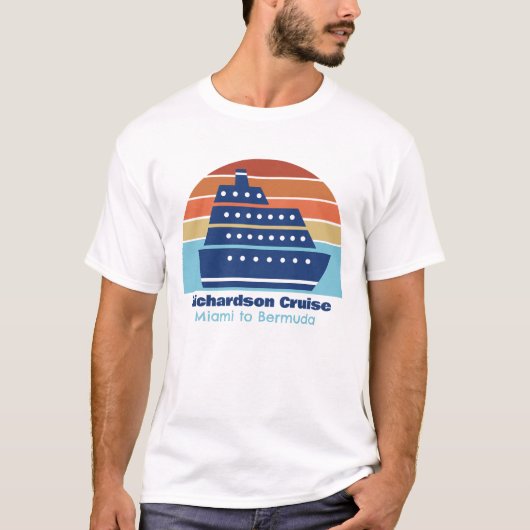 Kute Personalized Cruise Family Trip Sunset T-shirt (Voorkant)