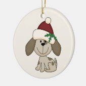 Kute Personalized Dog Kerstversiering Keramisch Ornament (Links)