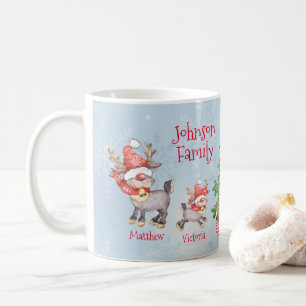 Kute Personalized Family van 4 Reindekerst Koffiemok