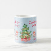 Kute Personalized Family van 4 Reindekerst Koffiemok (Center)