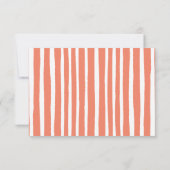 Kute Personalized Peach Photo Flat Bedankkaart (Achterkant)