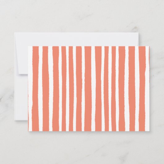 Kute Personalized Peach Photo Flat Bedankkaart (Achterkant)