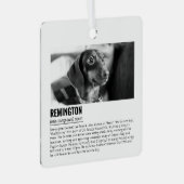 Kute Personalized Pet Metalen Ornament (Voorkant Rechts)