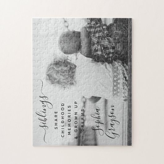 Kute Personalized Sibling Quote Legpuzzel (Verticaal)