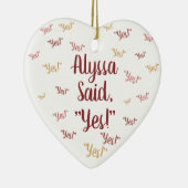 Kute Personalized Verloving Ornament (Rechts)