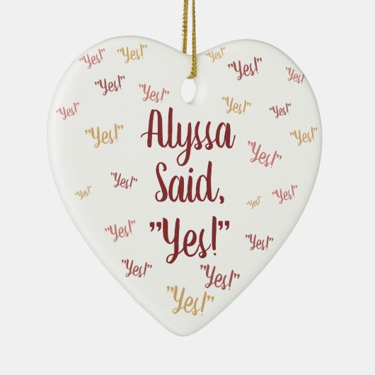 Kute Personalized Verloving Ornament (Rechts)