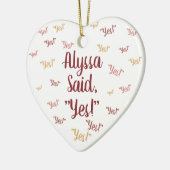 Kute Personalized Verloving Ornament (Links)