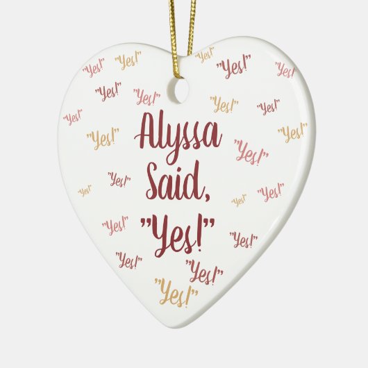 Kute Personalized Verloving Ornament (Links)