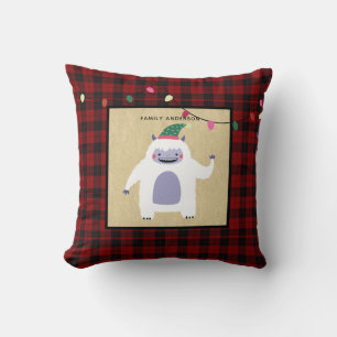 Kute Personalized Xmas YETTI Monster Buffalo Play Kussen