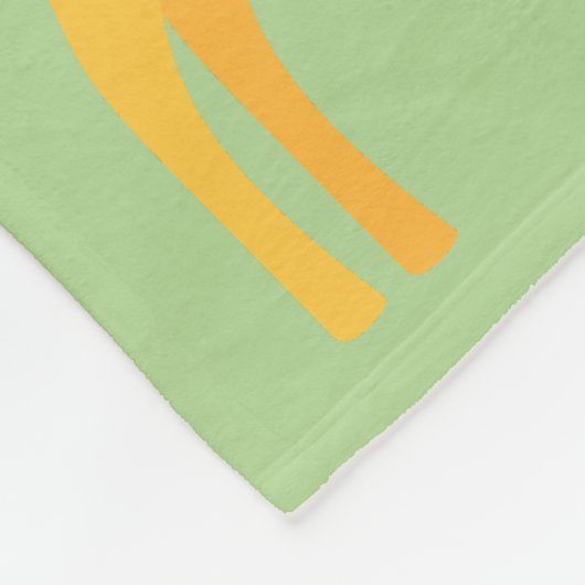 Kute Personated Giraffe Oerwoud Mint Green Stripe Fleece Deken (Hoek)