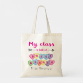 Kute persoonlijke docent-waardering Valentijnse Tote Bag (Achterkant)
