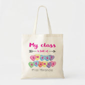 Kute persoonlijke docent-waardering Valentijnse Tote Bag (Voorkant)
