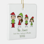 Kute persoonlijke kerstkeramische keramiek uit de keramisch ornament (Rechts)