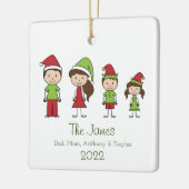 Kute persoonlijke kerstkeramische keramiek uit de keramisch ornament (Links)