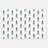 Kute persoonlijke kerstkoepel inpakpapier vel (Voorkant 2)