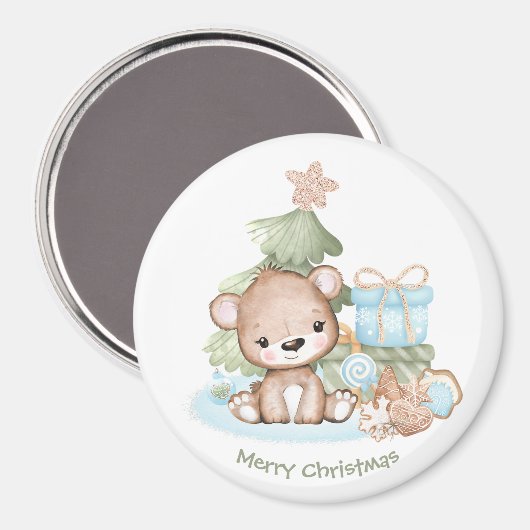 Kute persoonlijke kerstmagneet magneet (Voorkant / Achterkant)