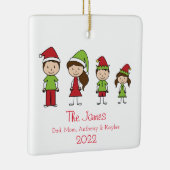 Kute persoonlijke kerstmis keramisch ornament (Rechts)