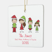 Kute persoonlijke kerstmis keramisch ornament (Links)