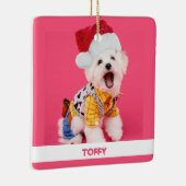 Kute persoonlijke kerstpas keramisch ornament (Rechts)