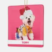 Kute persoonlijke kerstpas keramisch ornament (Links)