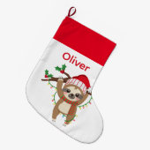 Kute persoonlijke kerststop grote kerstsok (Voorkant (Hangend))