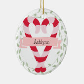 Kute persoonlijke kerstversiering kleindochter keramisch ornament (Rechts)