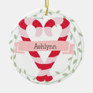 Kute persoonlijke kerstversiering kleindochter keramisch ornament