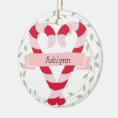 Kute persoonlijke kerstversiering kleindochter keramisch ornament (Links)