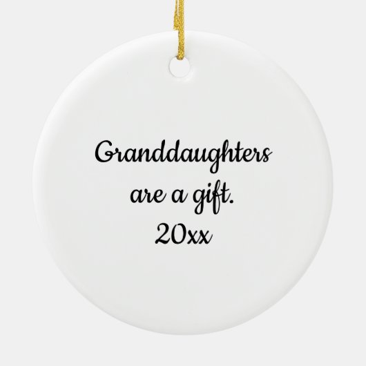 Kute persoonlijke kerstversiering kleindochter keramisch ornament (Achterkant)