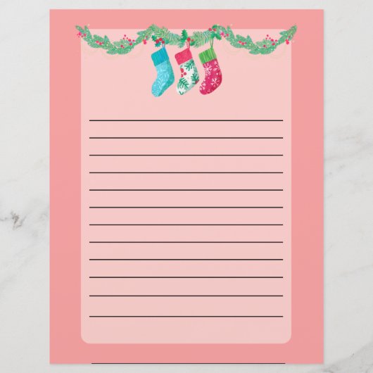 Kute persoonlijke kerstwinlijst voor de kerstman (Achterkant)