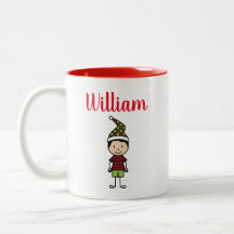 Kute persoonlijke Kinder rode kerst