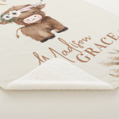 Kute persoonlijke Koe Baby Blanket Sherpa Deken (3/4)