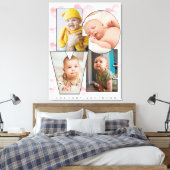 Kute persoonlijke liefde sjabloon foto harten canvas afdruk (Insitu (Slaapkamer))