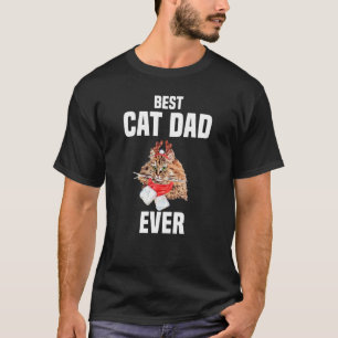 Kute Perzische kat met rendierkostuum Beste kat D T-shirt