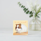 Kute Pet Care Guinea Pig QR Code Vierkante Visitekaartje (Staand voorkant)