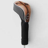 Kute Pet Dog Aangepaste Fotonaam Afdrukken Golfheadcover (Schuin)