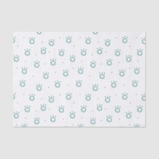 Kute Pet Paws met 10lb-weefselpapier, wit Tissuepapier (Voorkant)