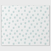 Kute Pet Paws met hart | Kinder verpakkingspapier Cadeaupapier (Vlak)