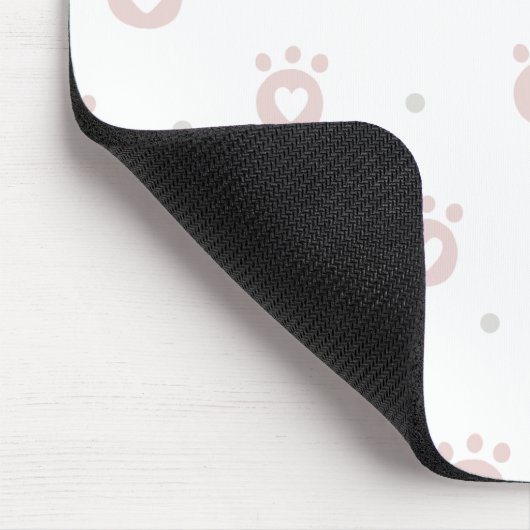 Kute Pet Paws met hart | Mousepad Muismat (Hoek)