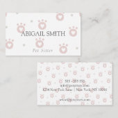 Kute Pet Paws met het Visitekaartje van de Sitter  (Voorkant / Achterkant)