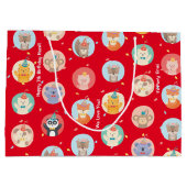 Kute Petten Kinder Rode Gelukkige Dag Groot Cadeauzakje (Achterkant)